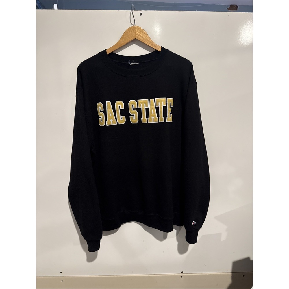 Sac State  Hornets Black  Champion Crewneck Sweatshirt Xl  NCAA